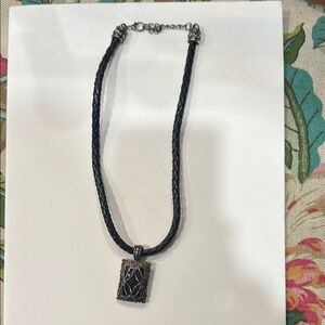 Elegant Black and Silver Pendant Necklace